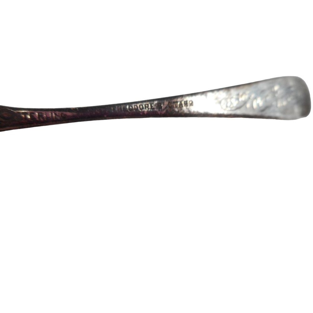 Antique Sterling Silver Spoon 1886 Theodore B Starr Engraved Salt cellar spoon - Picture 4 of 4